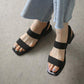 Sandals Female Summer Fairy Style Simple Lace-up Sandals Korean Wild Square Head Thick Heel Student Sandals