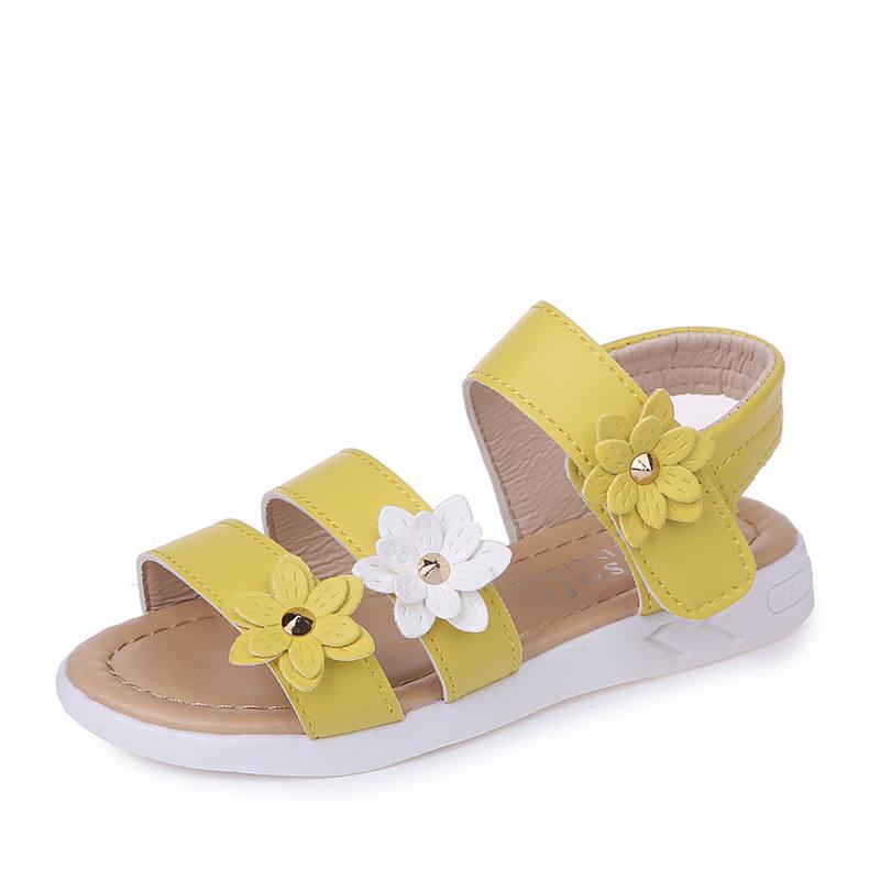 Girls Sandals Summer Children Sandals Korean Fashion Wild Flower Princess Shoes Baby Roman Shoes