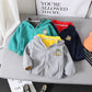 Boys' Spring and Autumn Jackets Children's Autumn Baby Fleece Small and Medium-sized Children's Plus Fleece Hooded Sweater