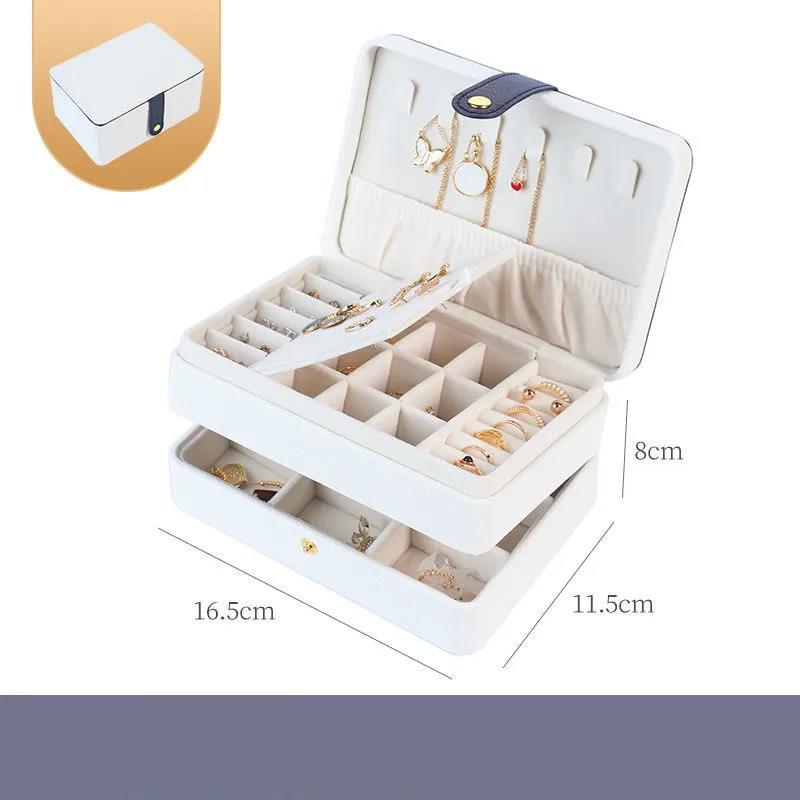 Three-layer Jewelry Storage Box Large-capacity High-end Ear Stud Drawer Jewelry Storage Box