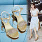 Size 34-41 Summer Women Outdoor Flat Bohemian Beach Flip Flops Wear-resistant Non-slip Office Lady Waterproof Diamond Sandals