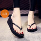 Flip-flops Female Version of All-match Casual Fashion Thin Belt Sponge Cake Sandals and Slippers Female Summer Flip-flops Non-slip Soft Beach Shoes