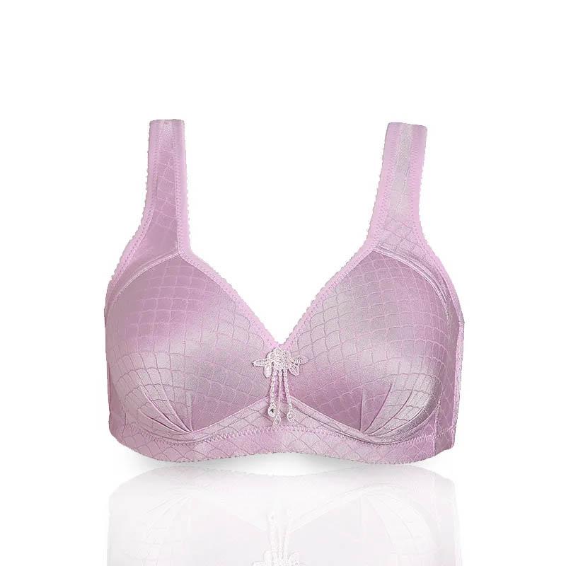 Large Size Thin Section Large Cup No Steel Ring Bra Non-magnetic Gather Adjustment Type Breast-receiving Vest Bra