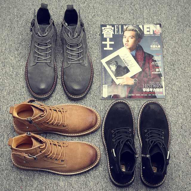 Martin Boots Men's Desert Boots Motorcycle Boots Men's Boots Men's High Top Shoes Fashion Boots