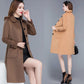 Autumn Winter Coat Jacket  Women Overcoat Wool Coat Long Green Slim Blend Clothes Outerwear
