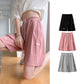 Women's Ice Silk Sports Shorts Summer Thin Section Plus Size High Waist Wide Legs Loose and Thin Girl Five Points Casual Pants Fitness Short