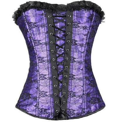 Steel Boned Corset Double Steel Boned Long Line Edwardian Underbust Waist Corset Top Abdomen Belt