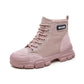 Summer Breathable British Style Female Martin Boots All-match Student High-top Canvas Short Boots