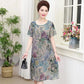 Plus Size Ice Silk Short Dress Casual Comfortable Dresses Summer Short Sleeve Dress Birthday Dresses for Mom