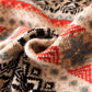 Round Neck Vintage Jacquard Woollen Sweater Women  Loose Outer Wear/bottoming  Knitted Pullover Top