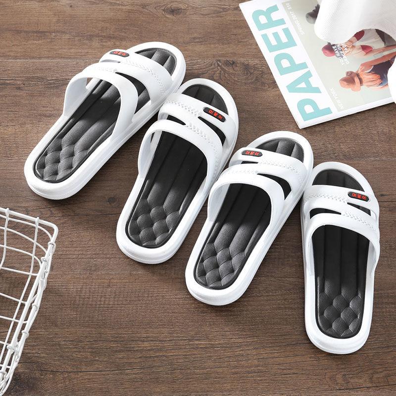 Summer Slippers for Men and Women with The Same Style, Korean Sandals and Slippers Fashion Personality Thick-soled Beach Shoes, Home Bathroom Slippers