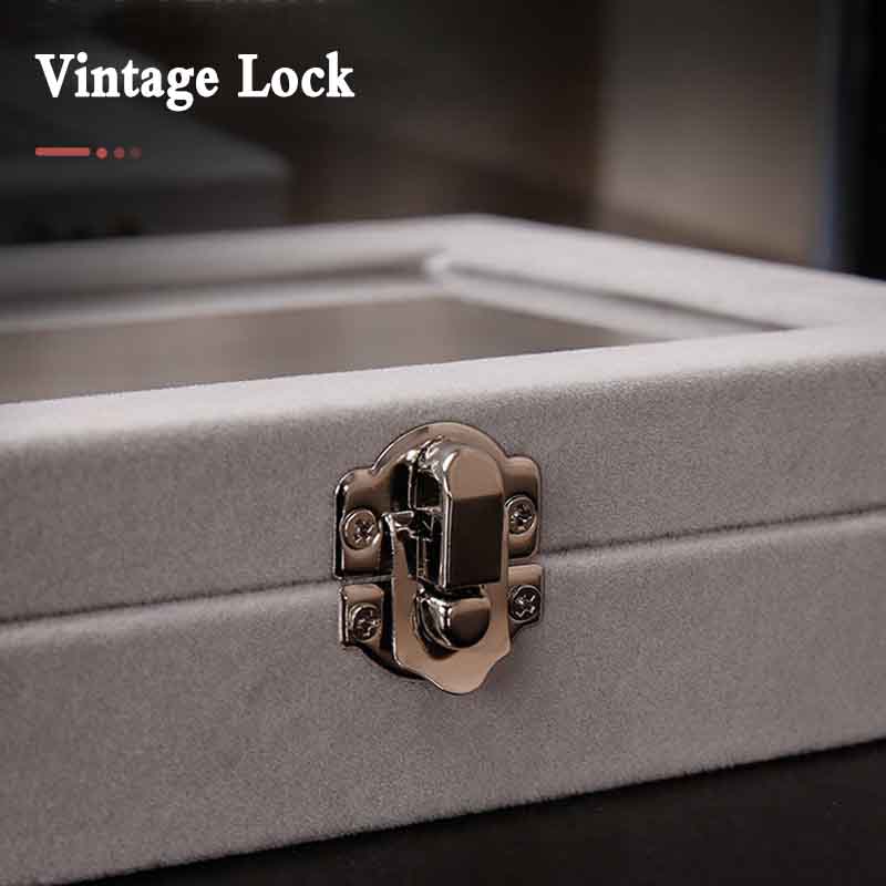 Jewelry Storage Box Portable Small Delicate Multi-layer Antioxidant with Lock Hand Jewelry Necklace Earring Box