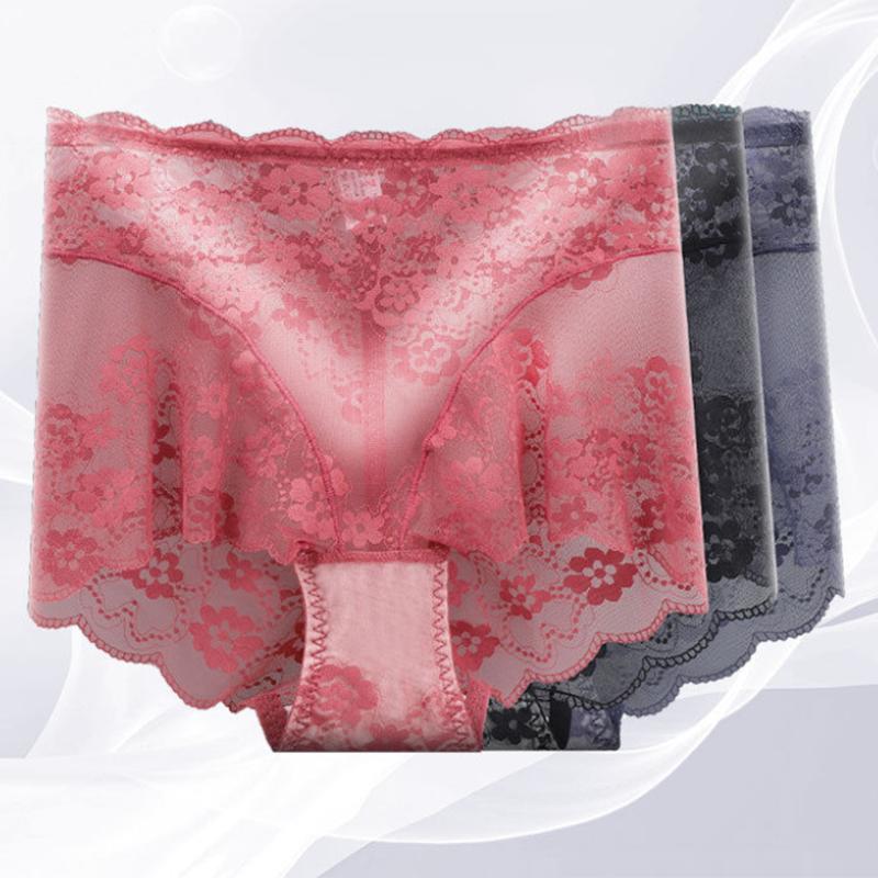 Underwear Women's Lace Cotton Crotch Student Nude Women's New High-waisted Belly