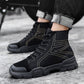 Autumn and Winter Men's Martin Boots Warm Working Boots Lace Up Men's Combat Boots High Top Shoes