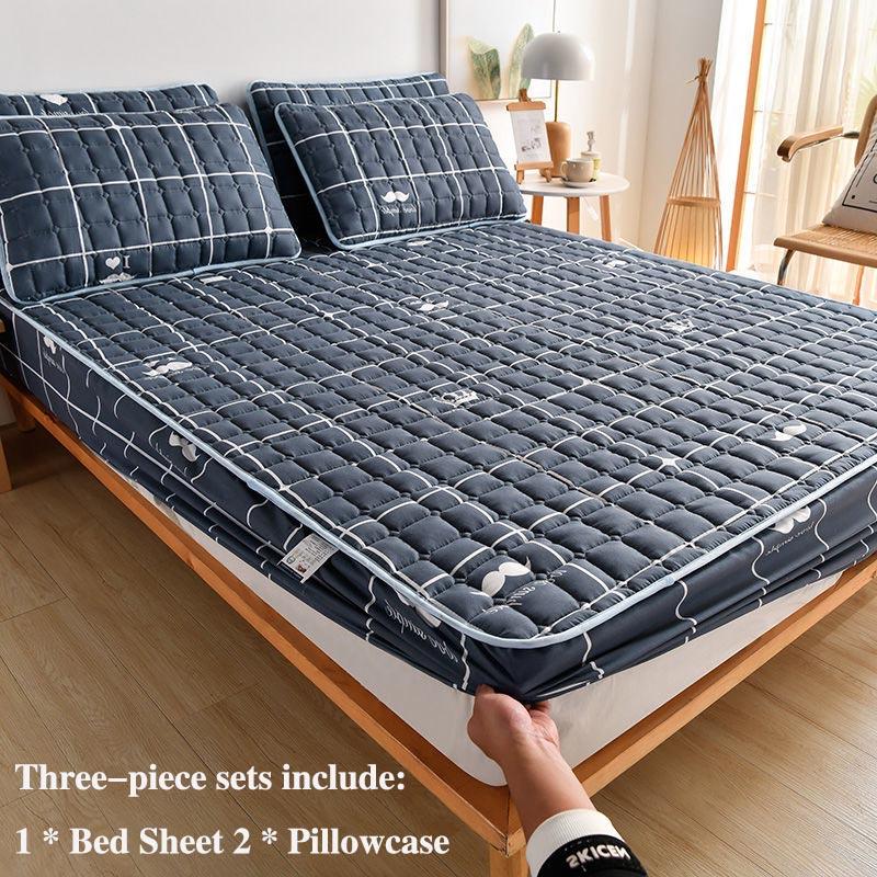 Bedspiery Cotton Breathable Thickening Three-piece Suit Dream Protection Cover Dust Cover All-inclusive Sheets 1.8 Meters 2 Meter Bedding Suit