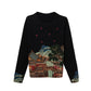 Ethnic Style Women's Woolen Sweater Autumn  Winter Printed Sweater Loose plus Size Knitted Jumper