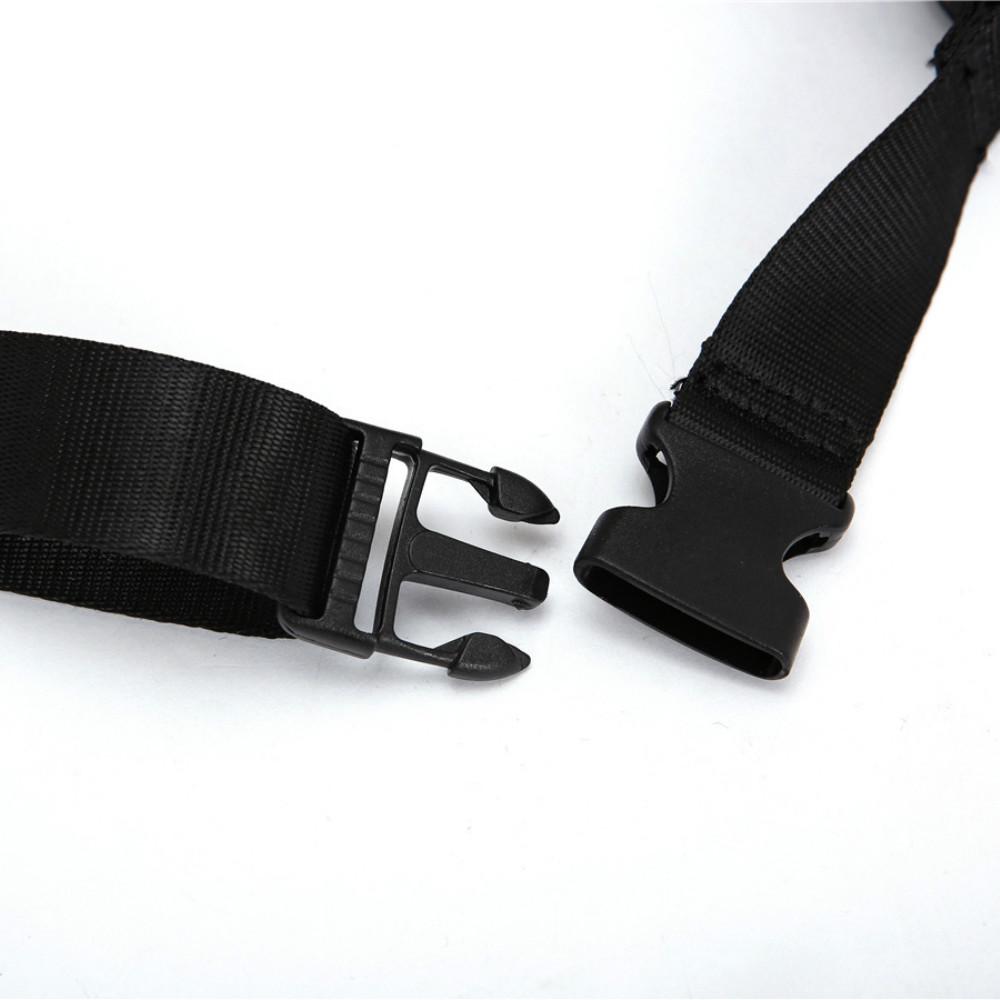 Casual Waist Bag Black Leather Rivet Chest Bag Mobile Phone Bag Outdoor Sports Shoulder Bag