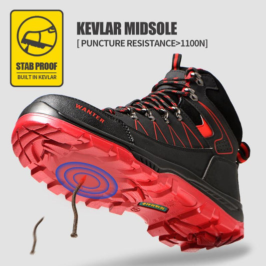 Men's New Safety Shoes Anti-smash and Anti-puncture Four Seasons High-top Safety Shoes