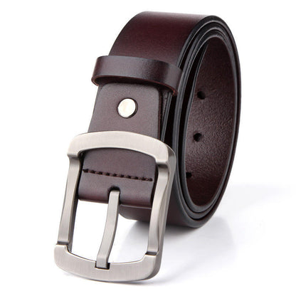 Belt 1pcs 120*3.8cm 100% Genuine Leather Belts for Men Strap Pin Buckle Jeans