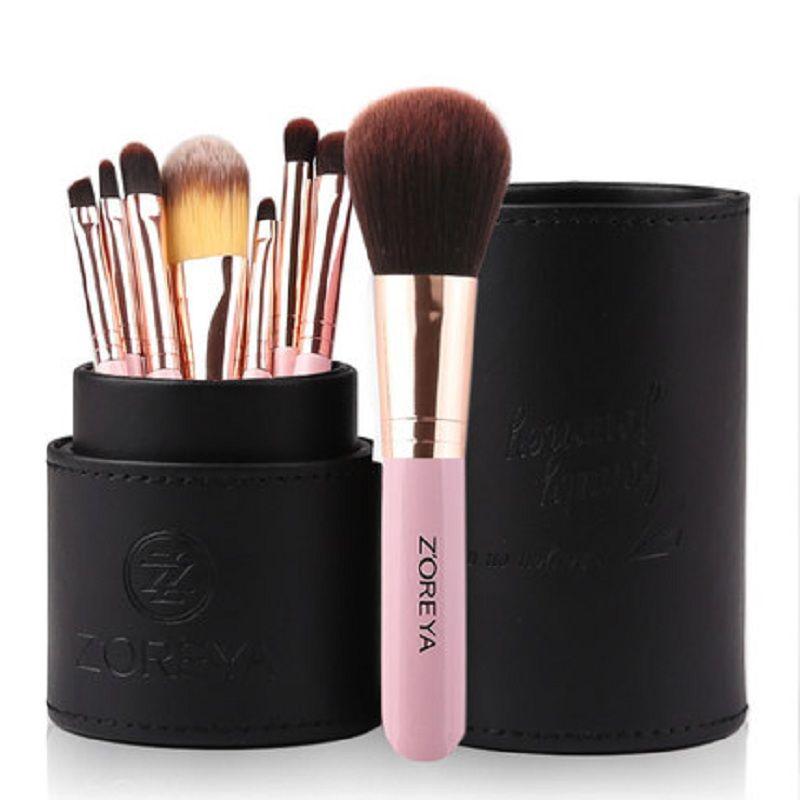 Mini Makeup Brush Set Cosmetics Kit Make Up Brush Kit with Iron Metal Box