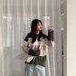 Pofulove Round Neck Loose Sweater Female Students Were Thin Wild Color Matching Long-sleeved Sweater