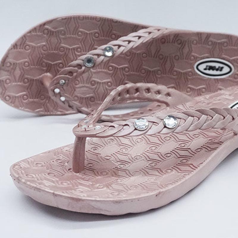 Non-slip Deodorant Flip Flops Women's Summer Fashion Outer Wear Flat-bottomed Casual Non-slip Beach Sandals and Slippers