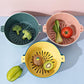 Drain Basket Plastic Kitchenware Daquan Multifunctional Fruit and Vegetable Washing Basket Two-piece Set