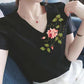 M-4XL Women's Spring Summer Pure Cotton T-Shirts Large Size Loose V-Neck Short Sleeves Solid Color Slim Versatile Bottoming Tops
