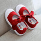 Girl's Canvas Shoes In Summer Soft Sole Big Bow Decoration Casual Shoes Little Girls' Solid Color Anti-slip Flat Single Shoes