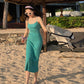 Female Vintage Slim Suspender Beach Dress Spring Elegant Backless Graceful Holiday Knitted Dress