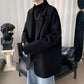 Suit Men's Autumn and Winter Fleece Casual Suit Jacket Loose All-match Long-sleeved Warm Jacket Comfortable and Breathable