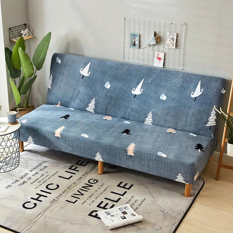 151-190cm No Armrest Stretch Sofa Cover Slipcover All-Covered Folding Sofa Bed Cover Bed Fitted Sheet Universa