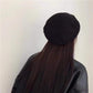 Ladies Beret Hat Vintage Woolen Retro Metal Heart Painter Hat Solid Sweet Cute All-match Beret Cap High Quality Beanies Cap