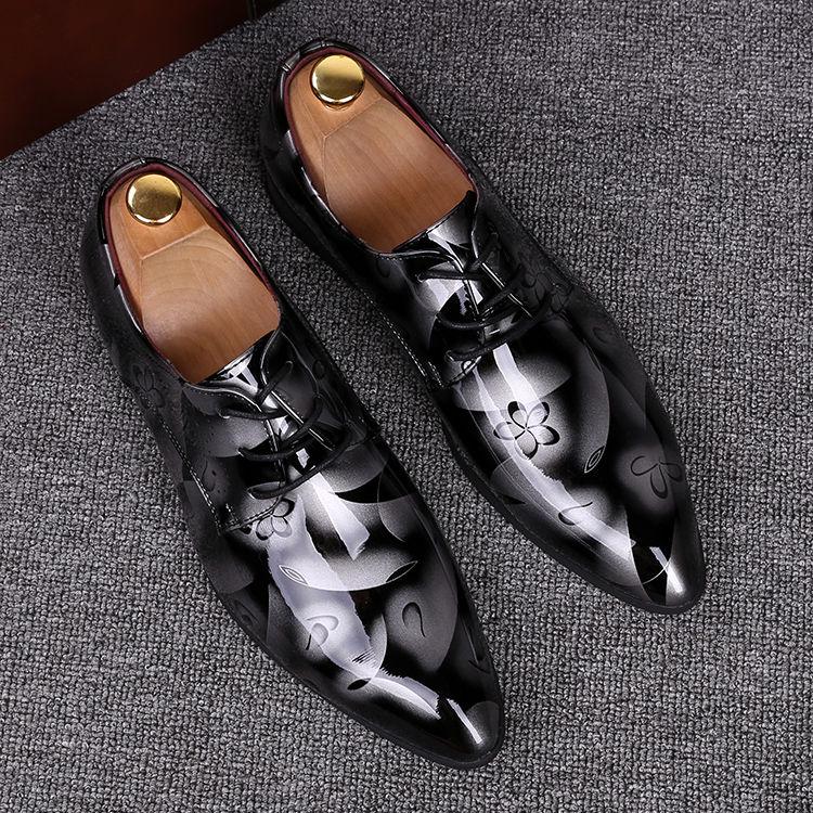 Increased lether shoes casual shoes business men's leather shoes pointed leather shoes Large size