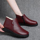 Women's Boots Thickened Warm Middle-aged Elderly Cotton Shoes Women's Winter Shoes Plus Velvet Non-slip Flat Soft Bottom Comfortable Leather Shoes