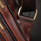 Retro Chest Bag Men Coffee Soft Leather Large-capacity Pockets Outdoor Sports Fitness Shoulder Bag