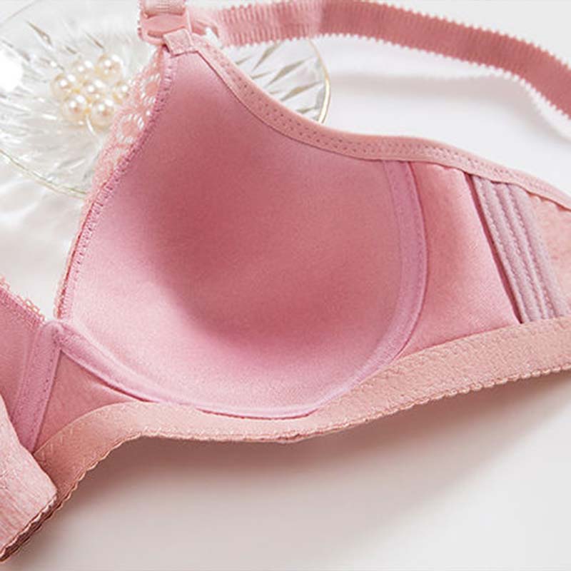 Large Size No Steel Ring Thin Bra Sexy Gathering Comfortable Cotton Sweat Absorption Adjustable Bra