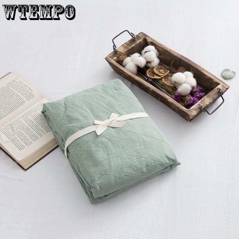 Japanese Style Bed Linen Washed Cotton Single-piece Bed Linen Spring Summer Thin Single-piece Bed Linen