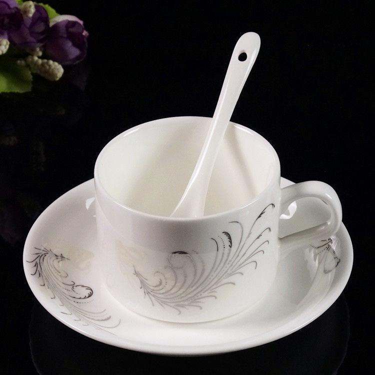 Coffee Cup British Ceramics Afternoon Tea Cup European Elegant Bone China Cup Dish Spoon