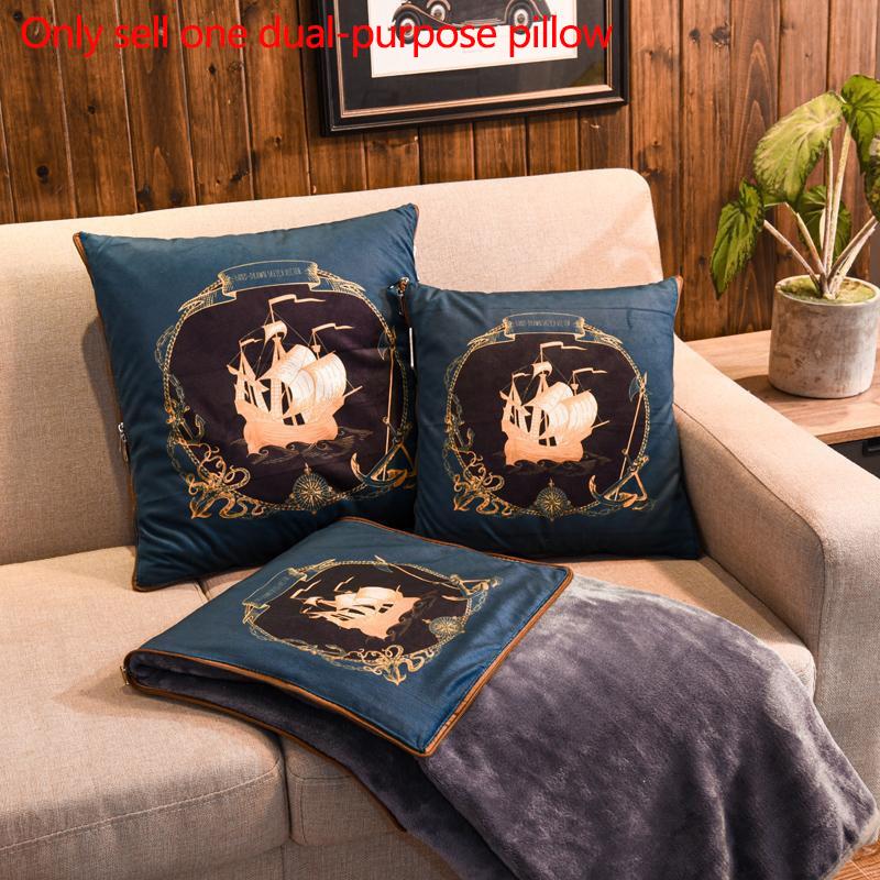 Winter Coral Velvet Pillow Dual-use Pillow Variable Quilt Home Sofa Pillow Car Warm Artifact
