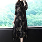 Large Size Casual Long-sleeved Dress Literary Retro Loose Long Skirt All-match Hal Turtleneck Sweater