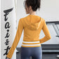 Outer Wear Yoga Clothes Jacket Women's Long-sleeved Zipper Hooded Fitness Clothes Thickened Outdoor Running Sportswear