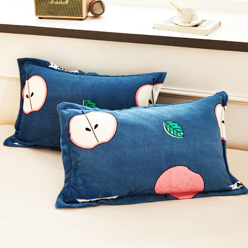 Flannel Pillow Case Pair of Adult Student Coral Fleece Pillow Case Pillow Case