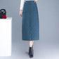 M-4XL Women's Winter Warm Long Cotton Skirt Female Autumn Thickened Down Cotton Skirt Large Size Winter A-line Skirt