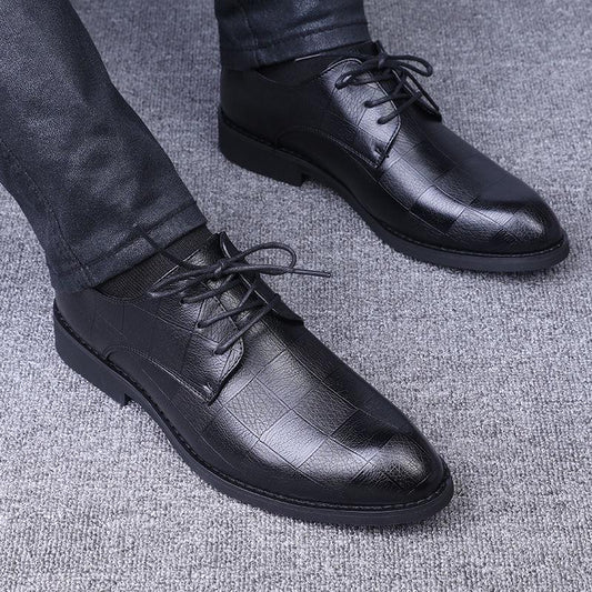 Men's Shoes Leather Business Men Dress Shoes Retro Patent Leather Oxford Shoes for Men Size 37-44