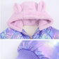 Girls Korean Style Down Padded Jacket Winter Mid-length Warm Jacket Plus Velvet Thickened Disposable Cotton-padded Clothes