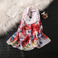 Women Chiffon Silk Scarf Sunscreen 155*45cm Oversized Printed  Holiday Seaside Beach Shawl