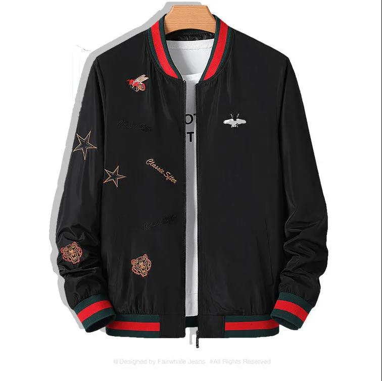 Autumn Men's Thin Jacket Trendy Handsome Loose Plus Size Jacket Men's Baseball Uniform