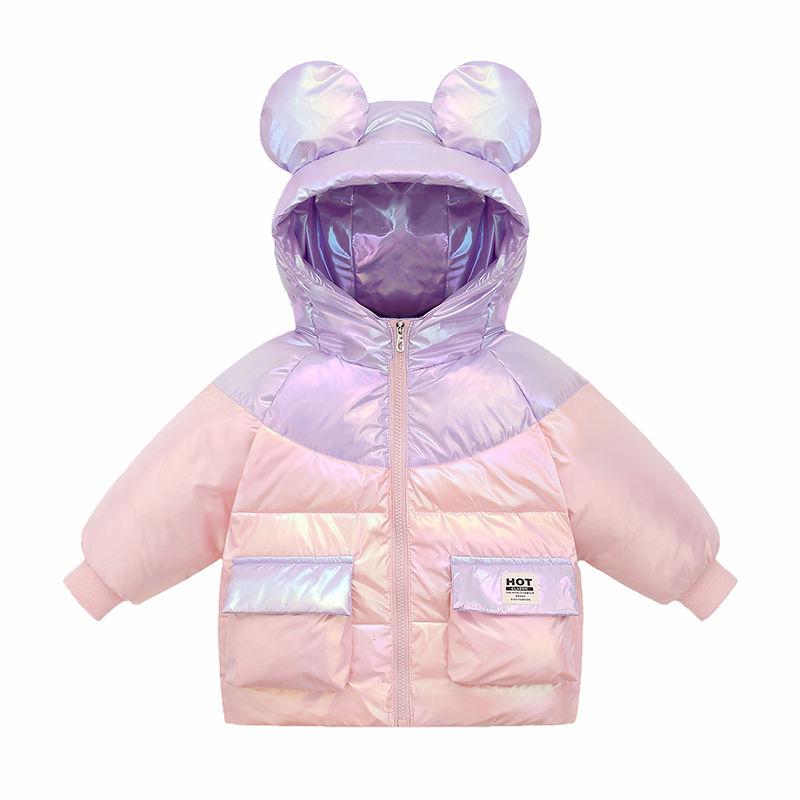 White Duck Down Girls Down Jacket Winter Colorful Thick Warm Jacket