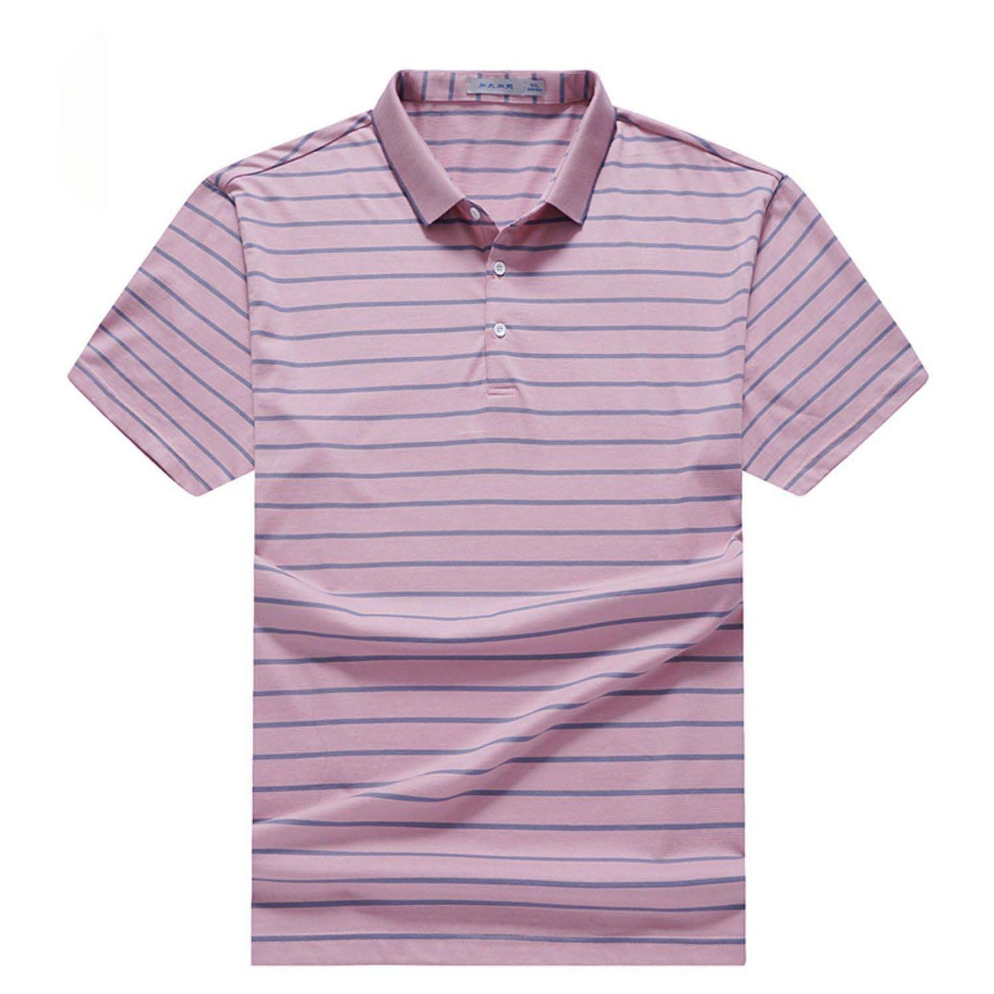 Plus Size Men's Plus Fat Short-sleeved Summer Loose Striped POLO Shirt Plus Size T-shirt Trendy Men's Clothing